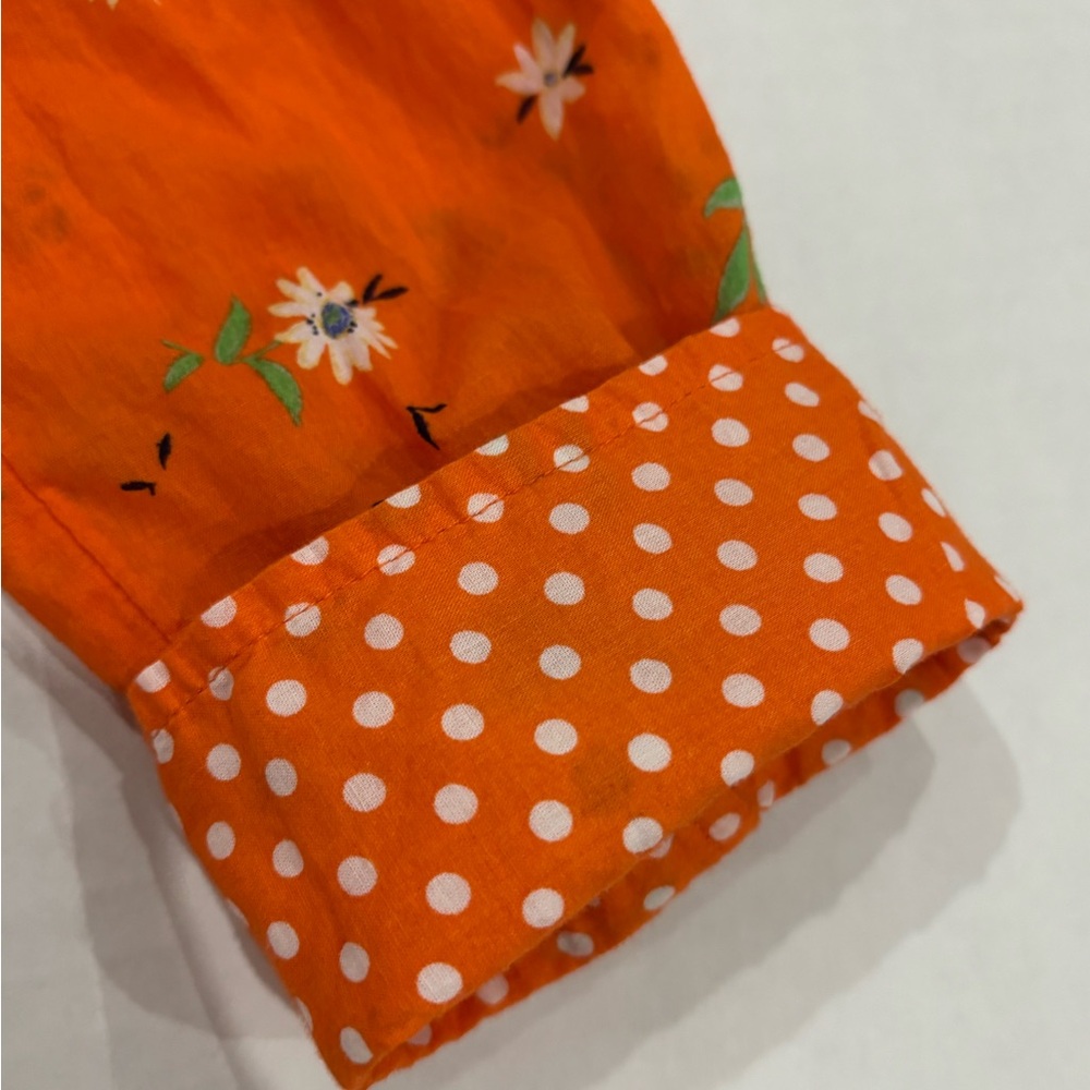 Talbots Tangerine Floral Button Down Shirt - Picture 8 of 10